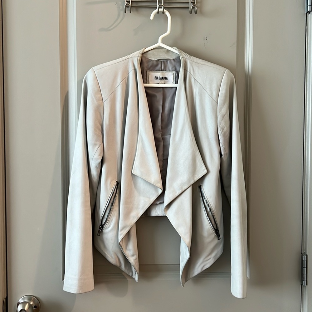 BB Dakota Women's Siena Draped Leather Jacket (Small)